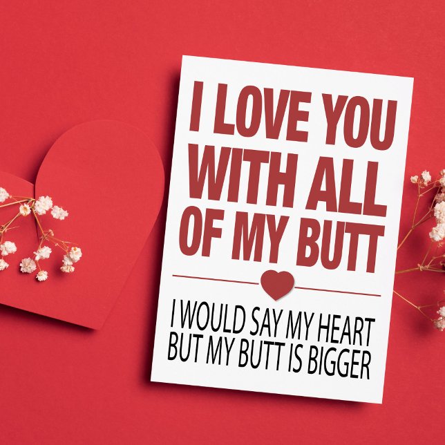 Eu Te Amo Com Todo Meu Cartão De Dia de os namorad (Celebrate your Valentine with this hilariously honest and quirky card.)