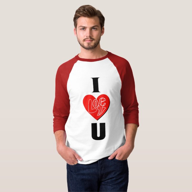Eu Te Amo Design De Camiseta (Frente Completa)