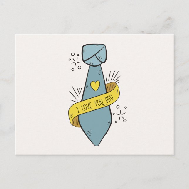 Eu Te Amo Dia de os pais Pai | Cartão Postal (Frente)