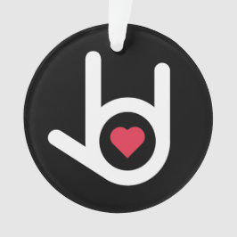 Eu Te Amo Enfeites de natal Negro