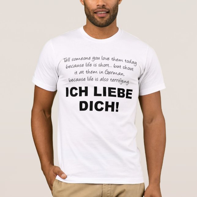 Eu Te Amo Ich Liebe Dich Camiseta Divertida (Frente)
