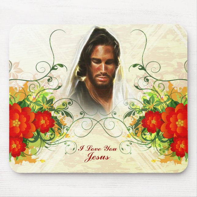 Eu Te Amo Jesus / Abstrato Art 42A Mousepad (Frente)