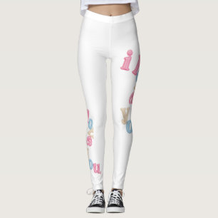 "Eu te amo" Leggings com Arte de Remendo Impress