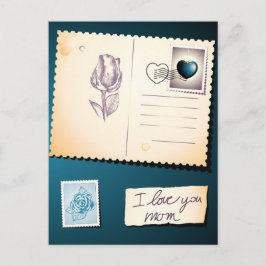 Eu te amo mãe, cartão postal