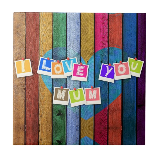 Eu Te Amo, Mãe, Presente De Azulejo De Cerâmica (Frente)