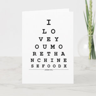 Eu Te Amo Mais Do Que Cartão De Comida Chinês