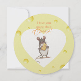 Eu te amo mais do que um cartão Queijo Redondo