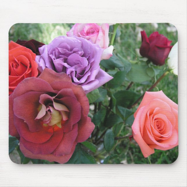 Eu te amo mousepad do jardim de rosas (Frente)