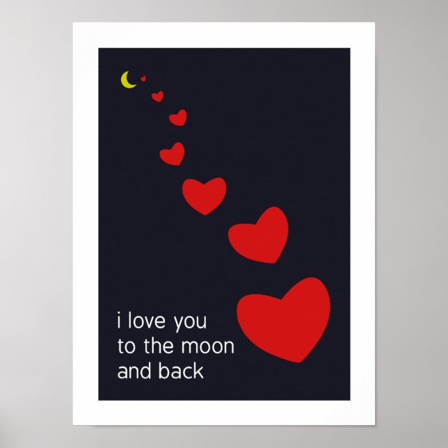 eu te amo na lua e atrás - poster (Frente)