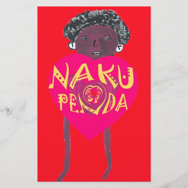 Eu te amo Nakupenda Kenya Swahili Art (Frente)