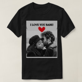 Eu te amo, querida, camiseta de Capa-curta-negra d