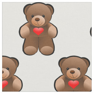 Eu te amo tecido do impressão do urso de ursinho