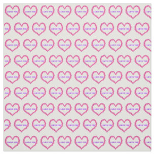 Eu Te Amo Tecido Fundo Branco