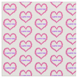 Eu Te Amo Tecido Fundo Branco