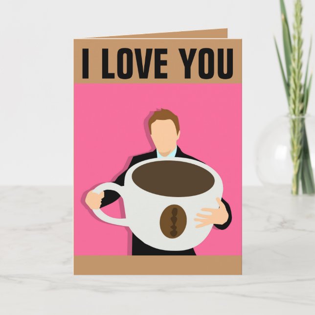 EU TE AMO UM POUCO DE CARTÕES DE CAFÉ (Frente)