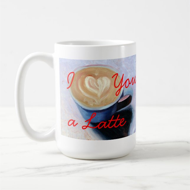 Eu te amo uma caneca de café de Latte (Esquerda)
