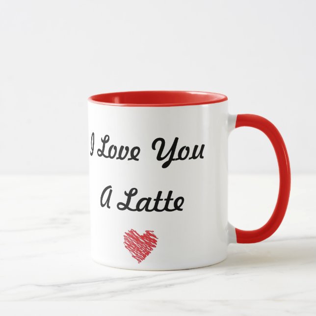 Eu te amo uma caneca de Latte (Direita)