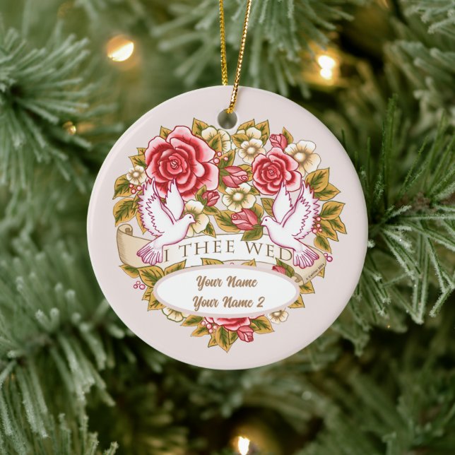 Eu Te Dou Em Casamento ornamento de casamento pers (Árvore)
