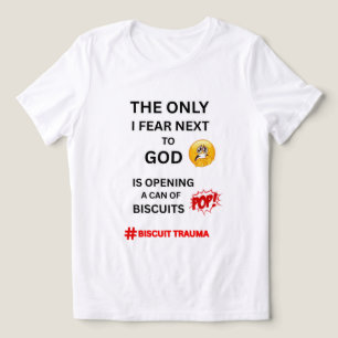 EU TEMO BISCOITOS, HUMOR DE COMIDA BRANCA FEMININO