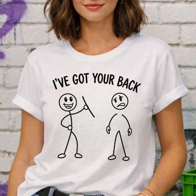 Eu Tenho as Suas Costas Trocadilho Visual (I've Got Your Back Visual Pun Tri-Blend Shirt
)