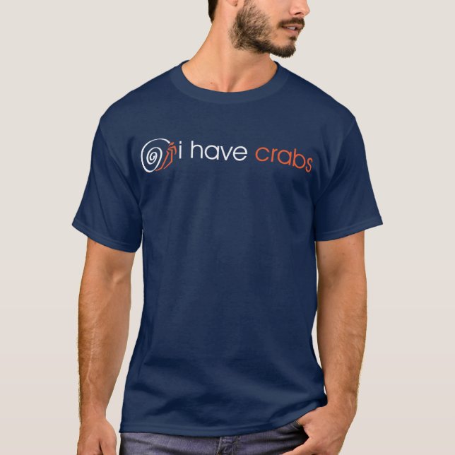 Eu Tenho Caranguejos, Camiseta com Design de Caran (Frente)