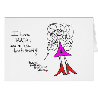 Eu tenho o cartão de Crazyhair do cabelo