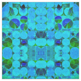 Eu tenho o Tecido Círculo Blues ~ Abstrato