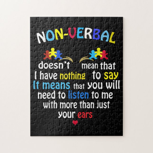 Eu Tenho Quebra-cabeça de Consciência Autista Não- (Vertical)