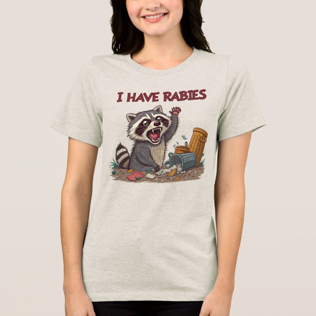 Eu Tenho Rabies Raccoon Humor (Frente)