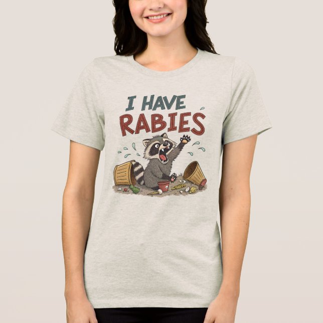 Eu Tenho Rabies Raccoon Humor (Frente)
