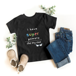 Eu tenho Super Poderes Como minha camiseta de Pai 