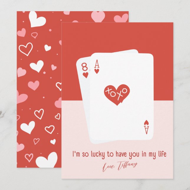 Eu tenho tanta sorte de ter seu cartão de feriado (Frente/Verso)