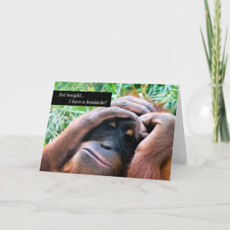 Eu Tenho Um Cartão De Cabeça De Orangutan