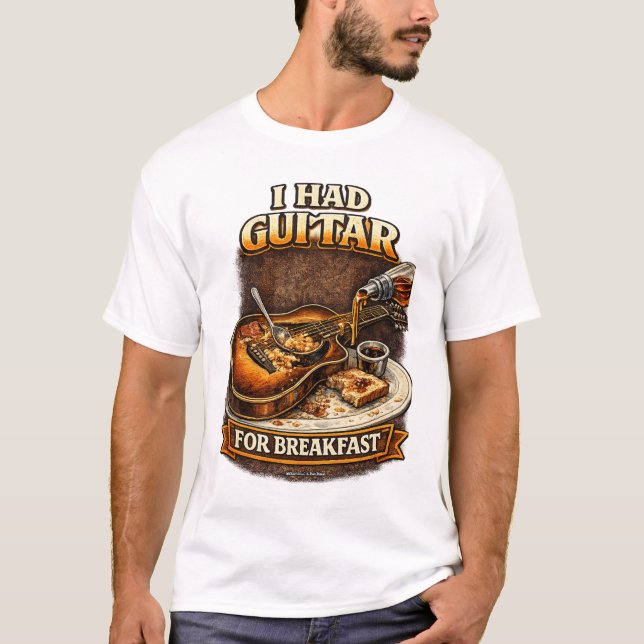 Eu tive Camisa Regata de Guitarra no Café da Manhã (Frente)