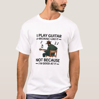 Eu toco guitarra porque eu gosto de camisa de aman