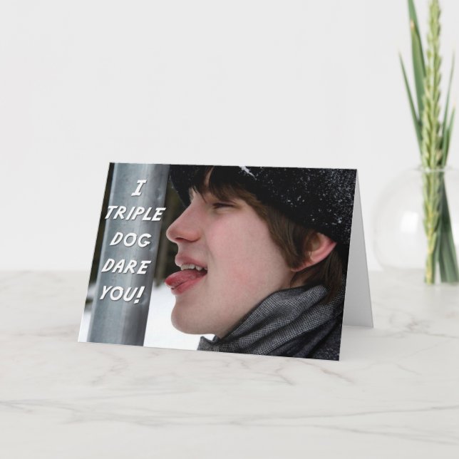 Eu Triplo Cachorro Atrevo Vocês Cartões (Frente)