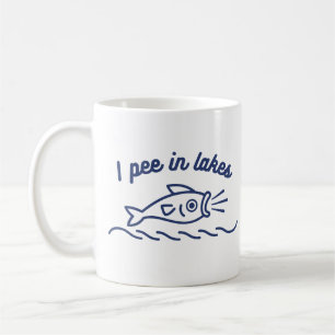 Eu Urino Em Canecas De Café Engraçadas De Pesca Em