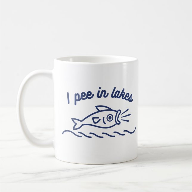 Eu Urino Em Canecas De Café Engraçadas De Pesca Em (Esquerda)