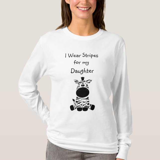 Eu Uso Listras para a Camisa de Conscientização da (Frente)