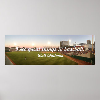 "Eu Vejo Coisas De Excelente No Baseball" Poster
