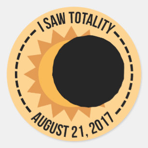 Eu vi etiquetas do eclipse solar 2017 da