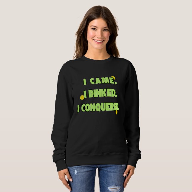 Eu vim eu bebi eu conquistei camiseta de humor sua (Frente Completa)