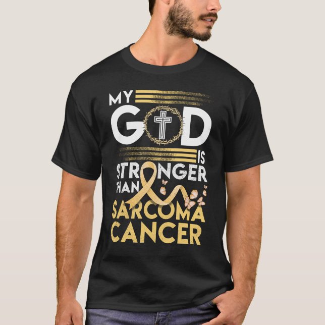 Eu Visto Camisa Amarela Sarcoma Cancer Fita Amarel (Frente)