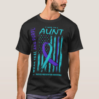 Eu Visto Camisa de Consciência do Suicídio do Teal