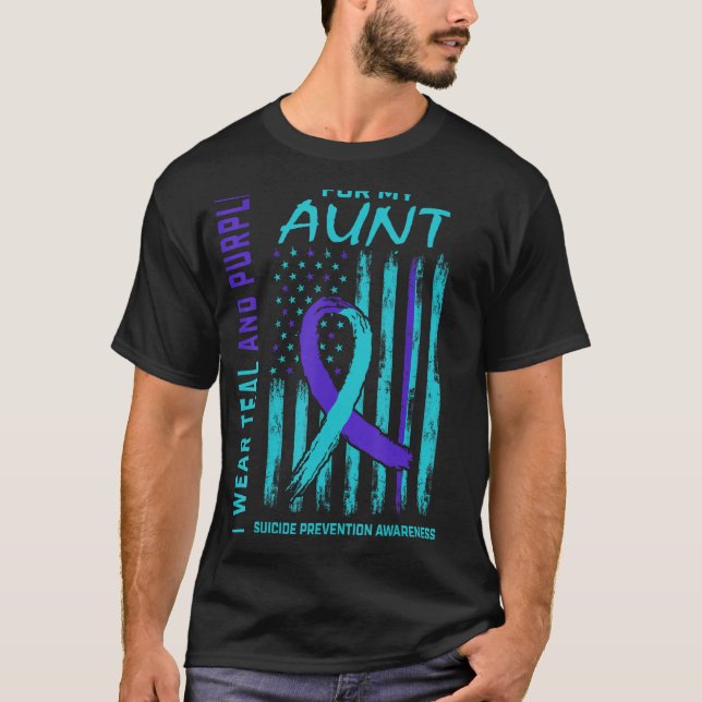 Eu Visto Camisa de Consciência do Suicídio do Teal (Frente)