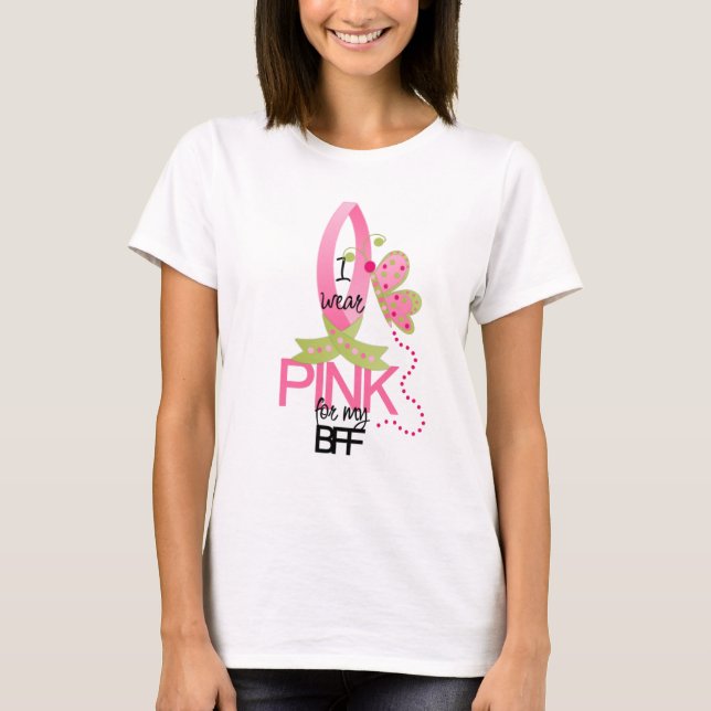 Eu visto Rosa para a minha camiseta BFF (Frente)