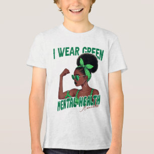 Eu Visto Saúde Mental Verde Consciência Negra Mulh