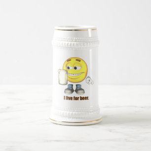 Eu vivo para a caneca de cerveja da cerveja