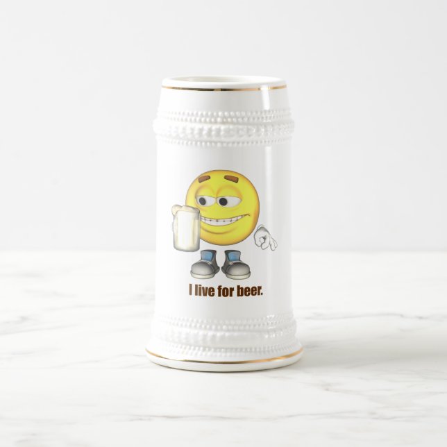 Eu vivo para a caneca de cerveja da cerveja (Centro)