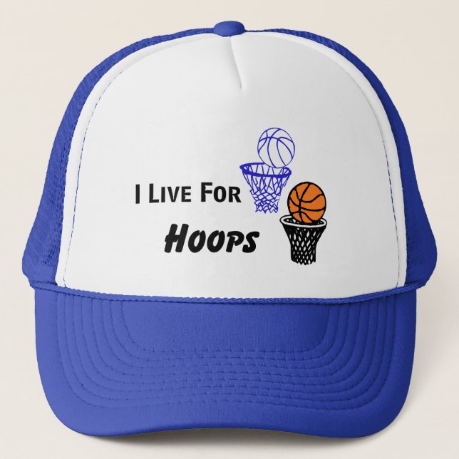 Eu Vivo Para Hoops Boné (Frente)